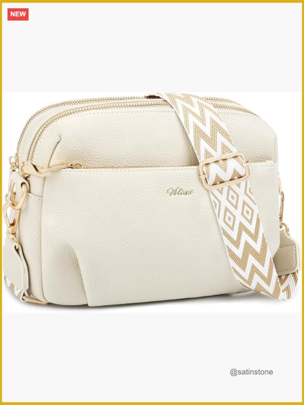 Vegan Leather Anti Theft Crossbody Bag with RFID Blocking